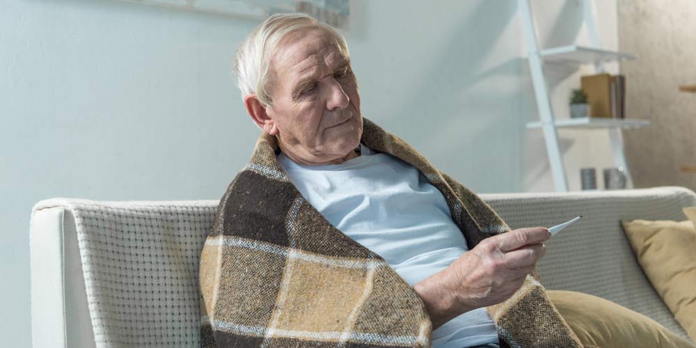 Anziano pensionato COVID febbre