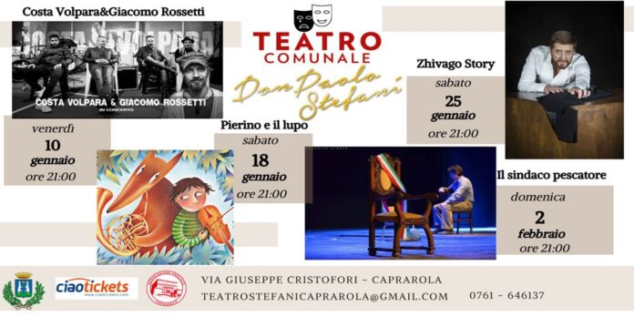 Un intenso inizio di 2020 per il Teatro Comunale Don Paolo Stefani di Caprarola