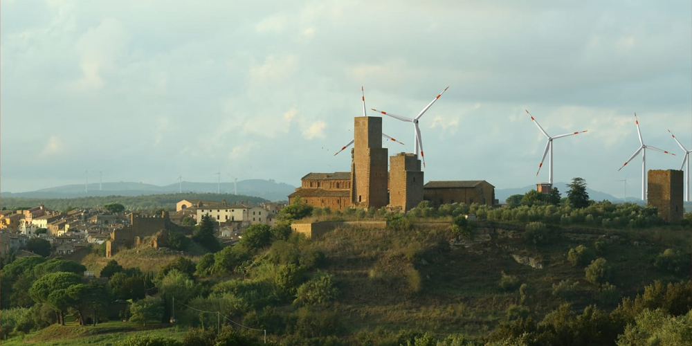Tuscania, simulazione centrale eolica
